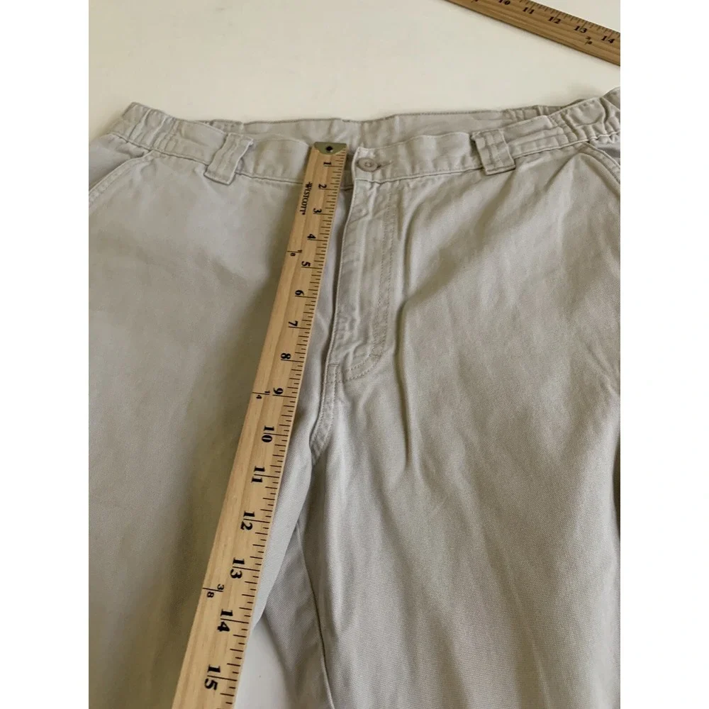 LL Bean Mens‎ Pants 36x30 Khaki Canvas Workwear Outdoor Beige Cargo Twill Spring
